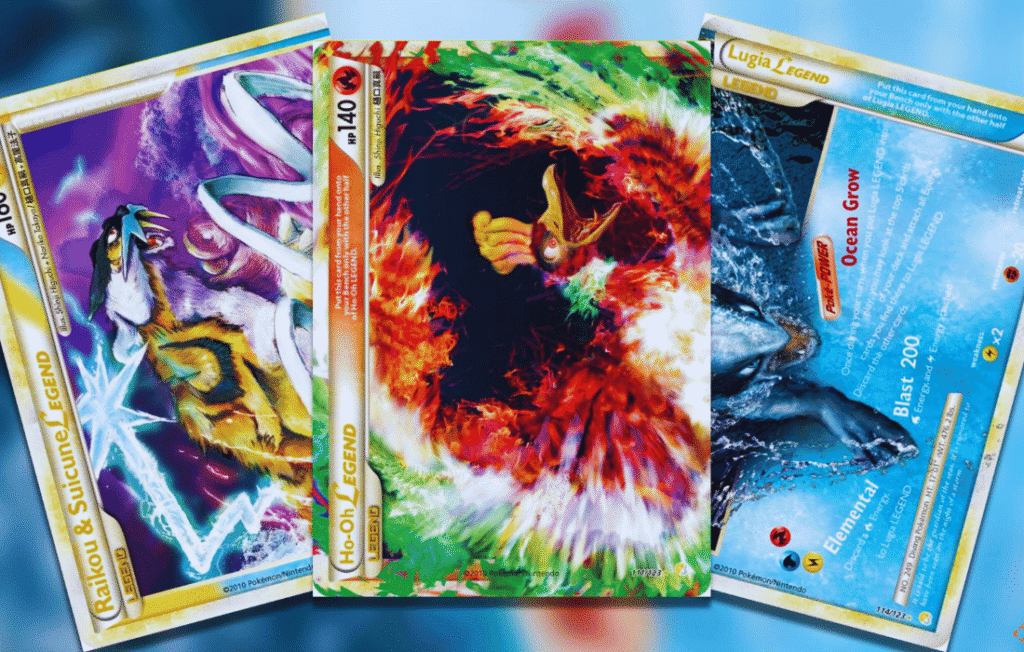 Greatest Pokémon cards featuring Lugia and Ho-Oh LEGEND.