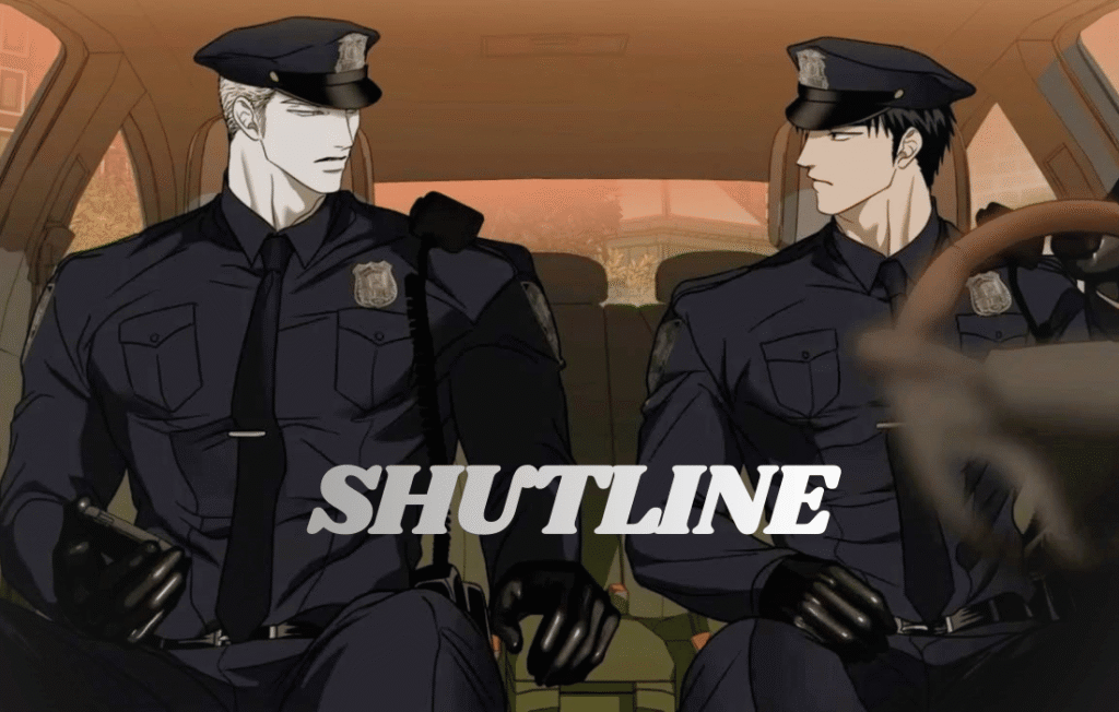 Shutline anime characters Moon Shin-gun and Jake Gillan.