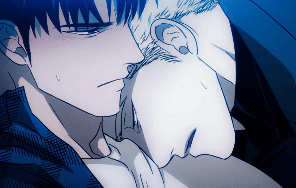 Two men hugging in Shutline BL.