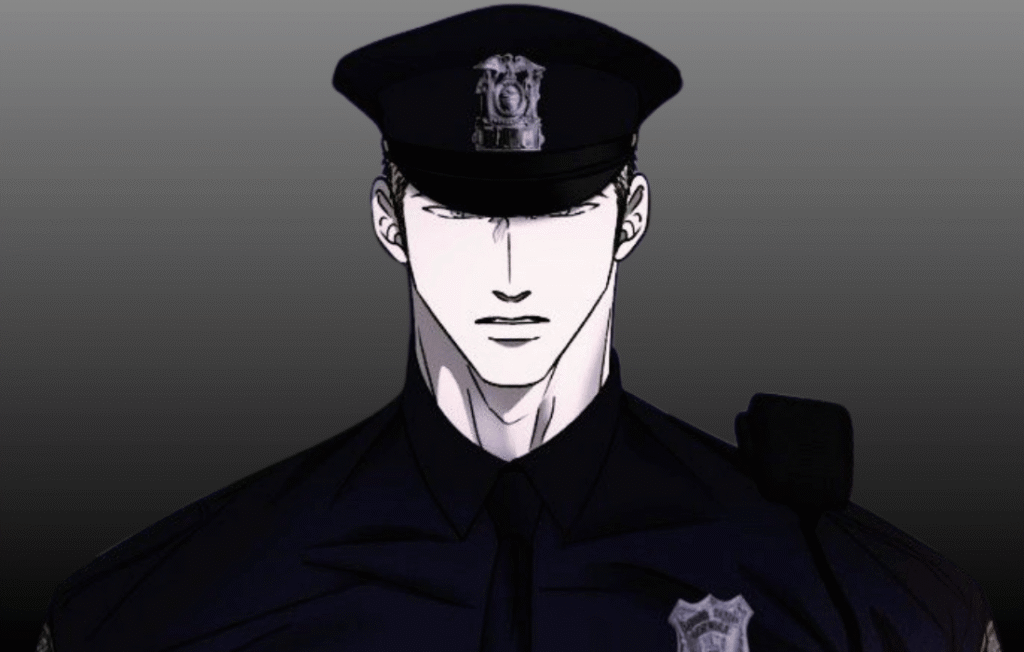 Jake from Shutline in a police officer uniform