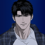 Shutline Shin Geon smirking in a plaid shirt.