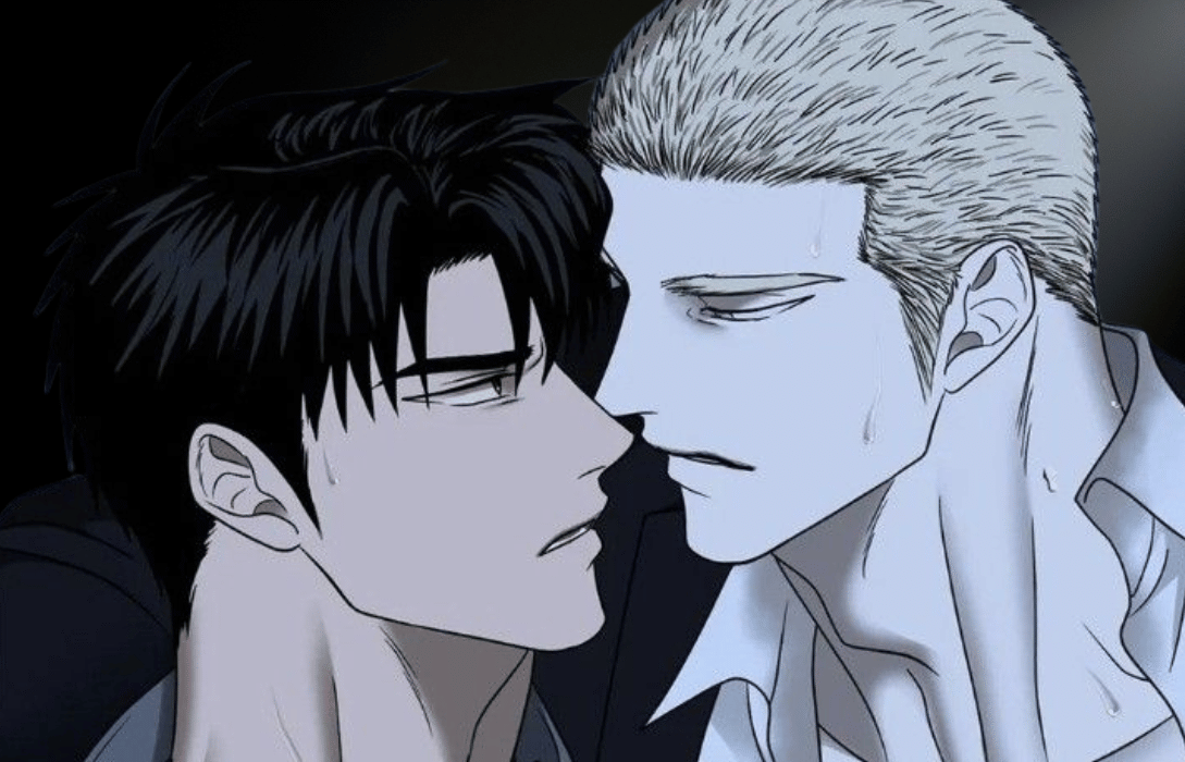 Two men from Shutline face each other intensely.