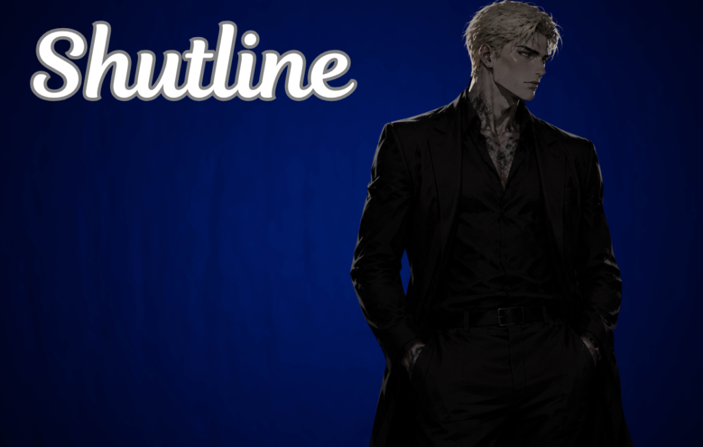 Jake Gillan Shutline character portrait wearing a black suit beside a luxury car