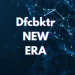 Dfcbktr NEW ERA text on blue digital network background