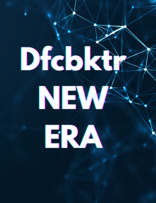 Dfcbktr NEW ERA text on blue digital network background
