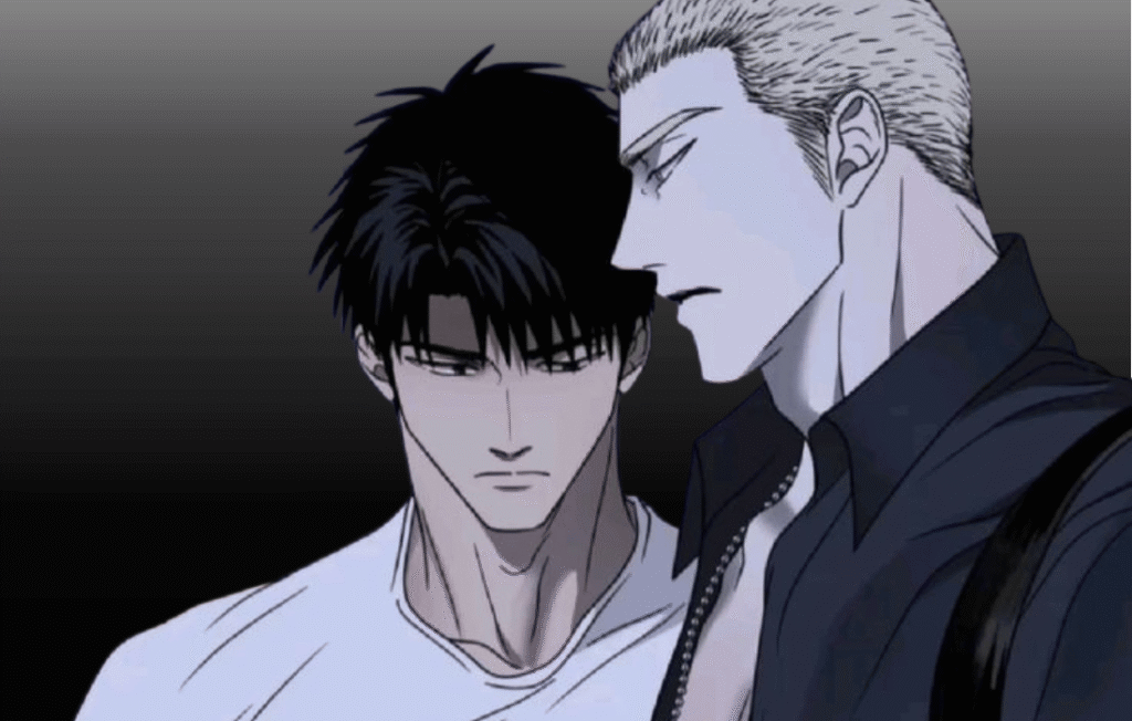 Shutline chapter 104 Jake and Moon in a close-up.