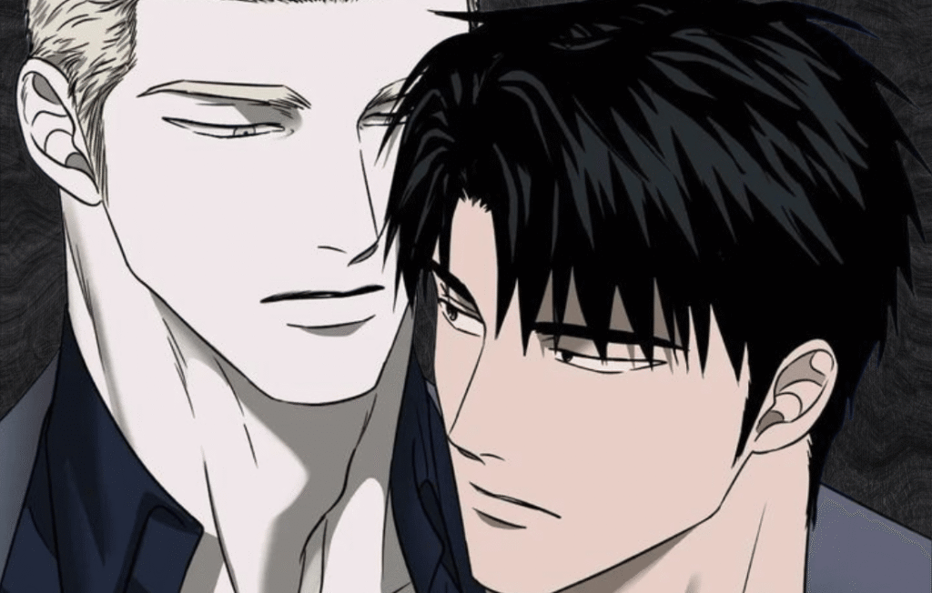 Close-up of Jake and Shingun in Shutline chapter 91.