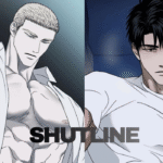 Jake and Moon Shin-gun from Shutline BL Manga.