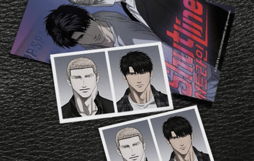 Shutline Receipt Mercari manhwa ID photos.