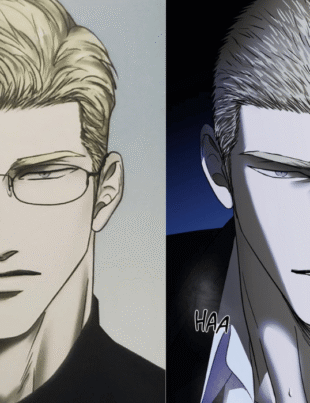 Shutline Jake: Comparison of two different hairstyles.