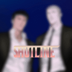 Shutline ep 1 over two blurred men in suits.
