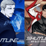 Two panels from the webtoon Shutline read.