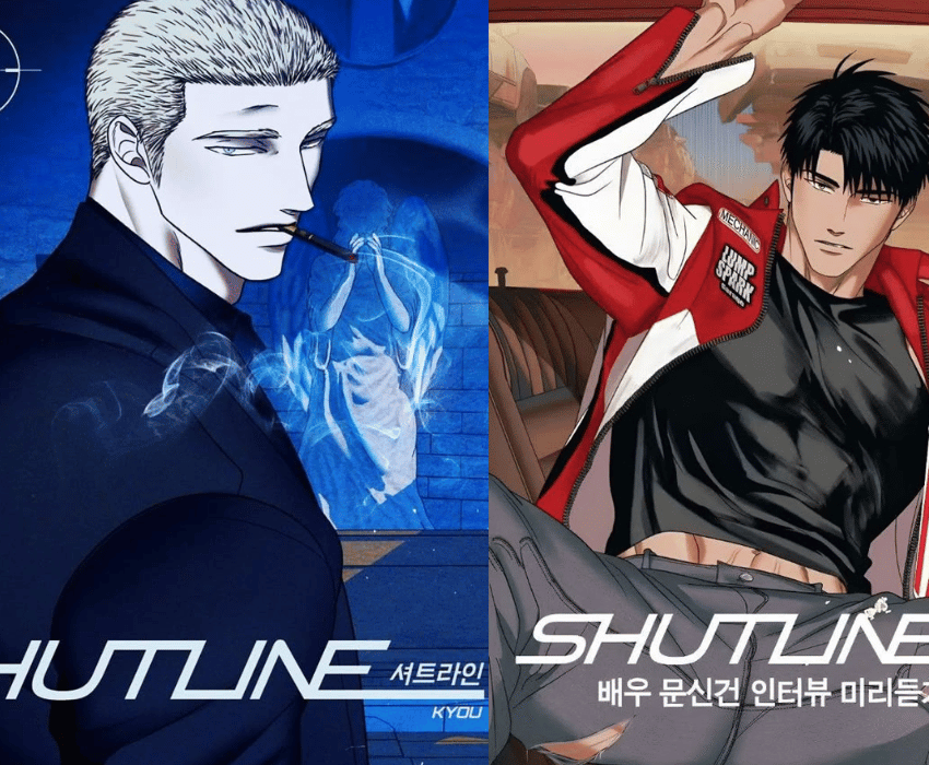 Two panels from the webtoon Shutline read.