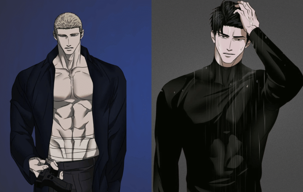 Jake with a gun and Moon Shingun in the rain in shutline read.