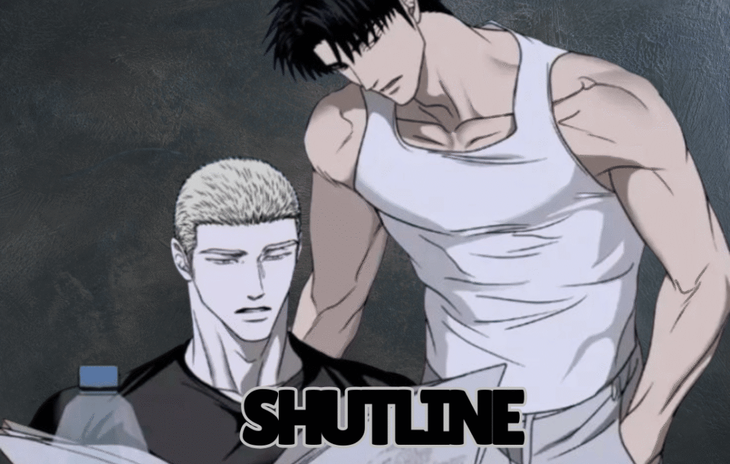 Promotional art for the Shutline bato.si featuring its two main characters.