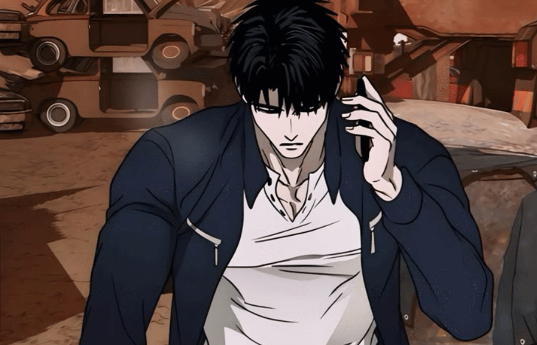 JShin from Shutline Episode 1 in a junkyard.