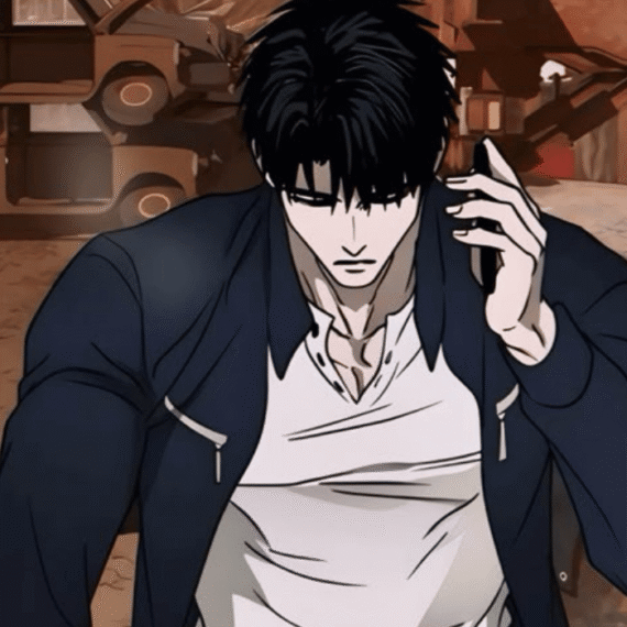 JShin from Shutline Episode 1 in a junkyard.