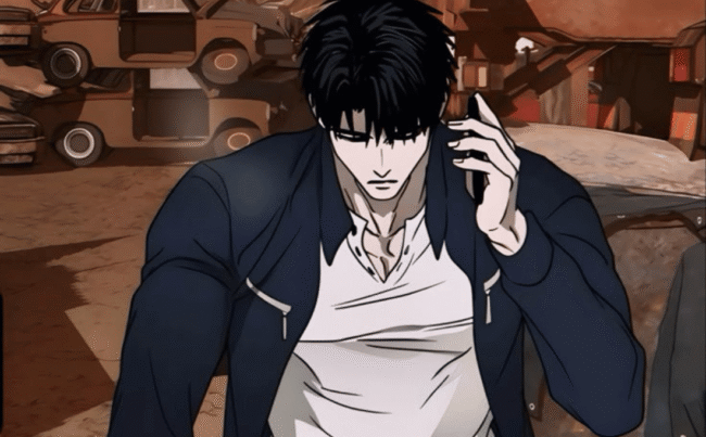 JShin from Shutline Episode 1 in a junkyard.