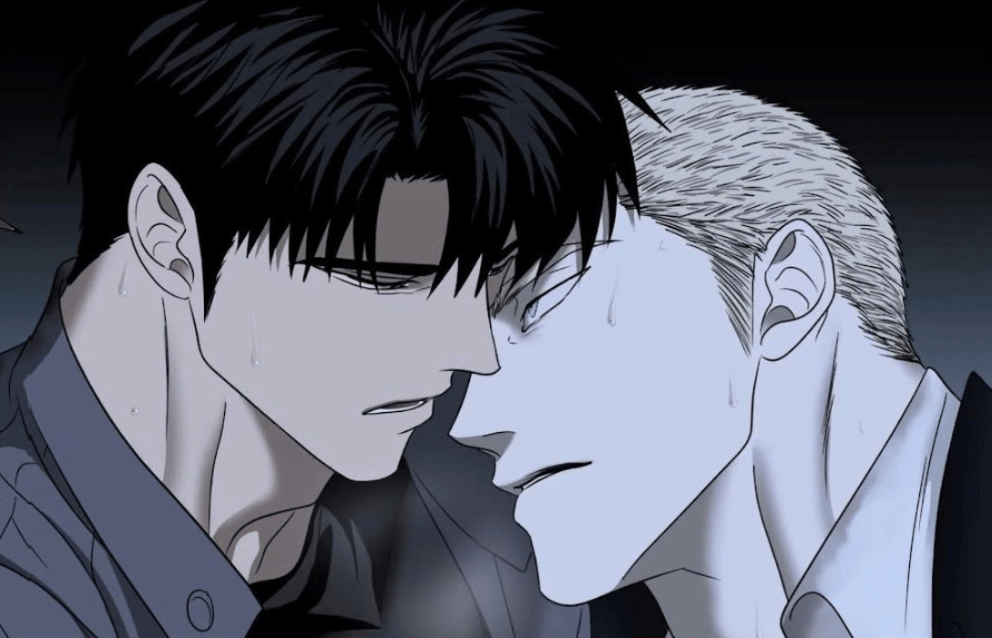 Two men from Shutline Chapter 56 in a tense, close-up face-off.