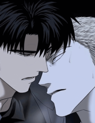 Two men from Shutline Chapter 56 in a tense, close-up face-off.