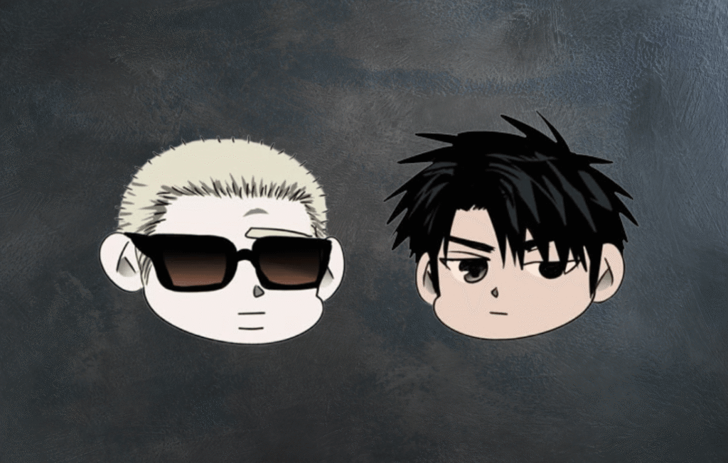 Shutline Jake and shinGun chibi heads animation.