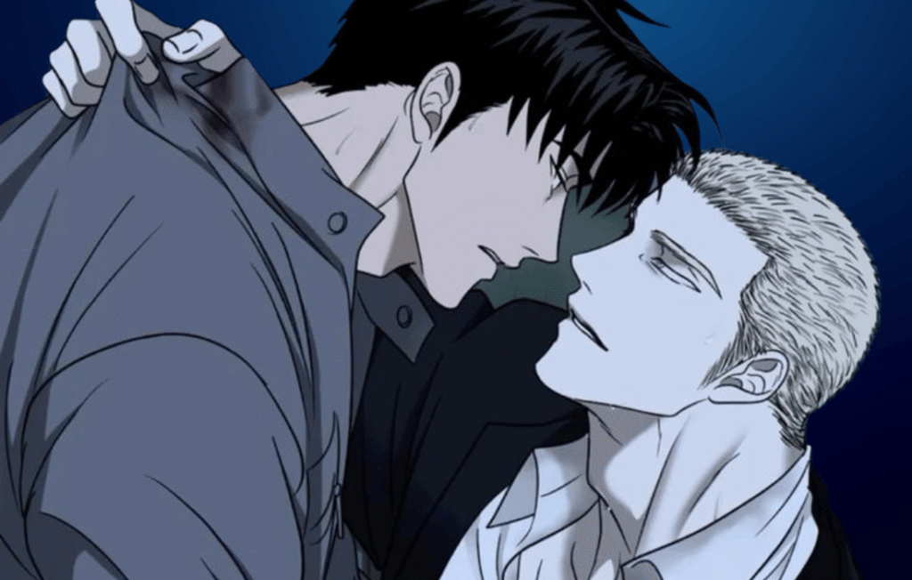 Intense close-up of Jake Gillan and Moon Shin from Shutline manhwa, 2026 latest update and Season 3 news teaser art.