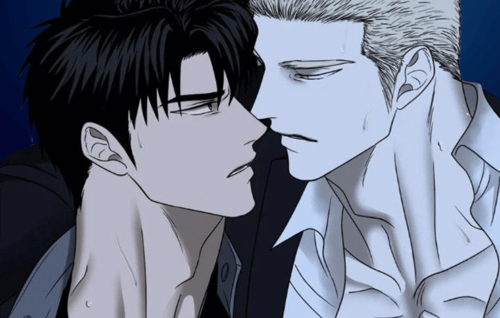 Moon Shingun and Jake Gillan in a close up Shutline panel.