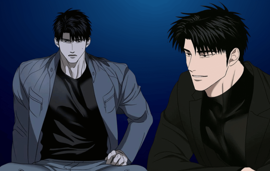 Collage image of Moon Shingun (Shin) from Shutline featuring multiple expressions and scenes showcasing his personality and character moments.