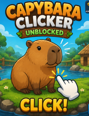 Capybara Clicker Unblocked game interface and upgrades.
