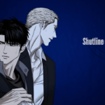 Jake standing behind Moon Shingae in Shutline webtoon
