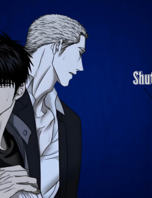 Jake standing behind Moon Shingae in Shutline webtoon