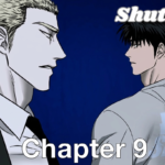 Shutline Chapter 9 characters facing each other in suspense