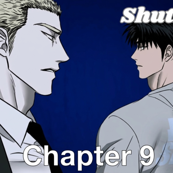 Shutline Chapter 9 characters facing each other in suspense