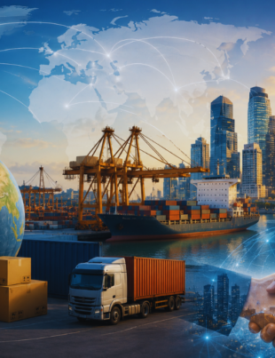 Global Trader Programme international shipping graphic.