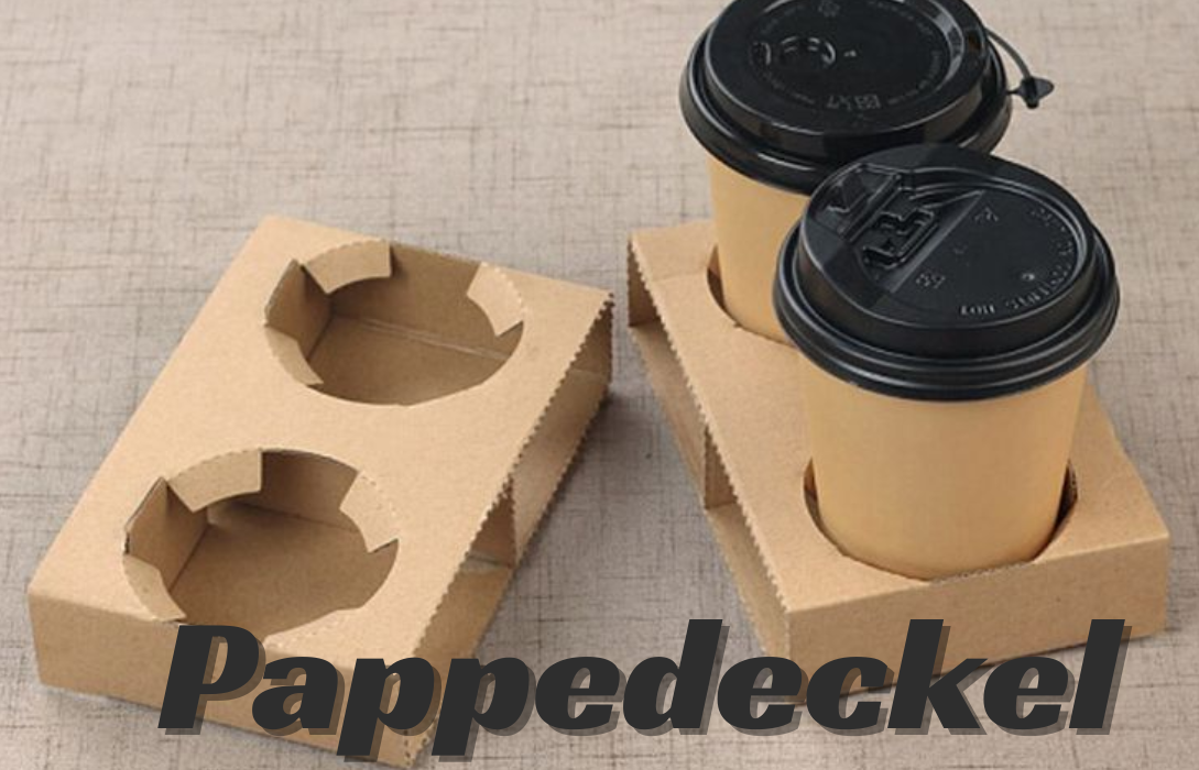 Pappedeckel eco-friendly cardboard coffee cup holder.