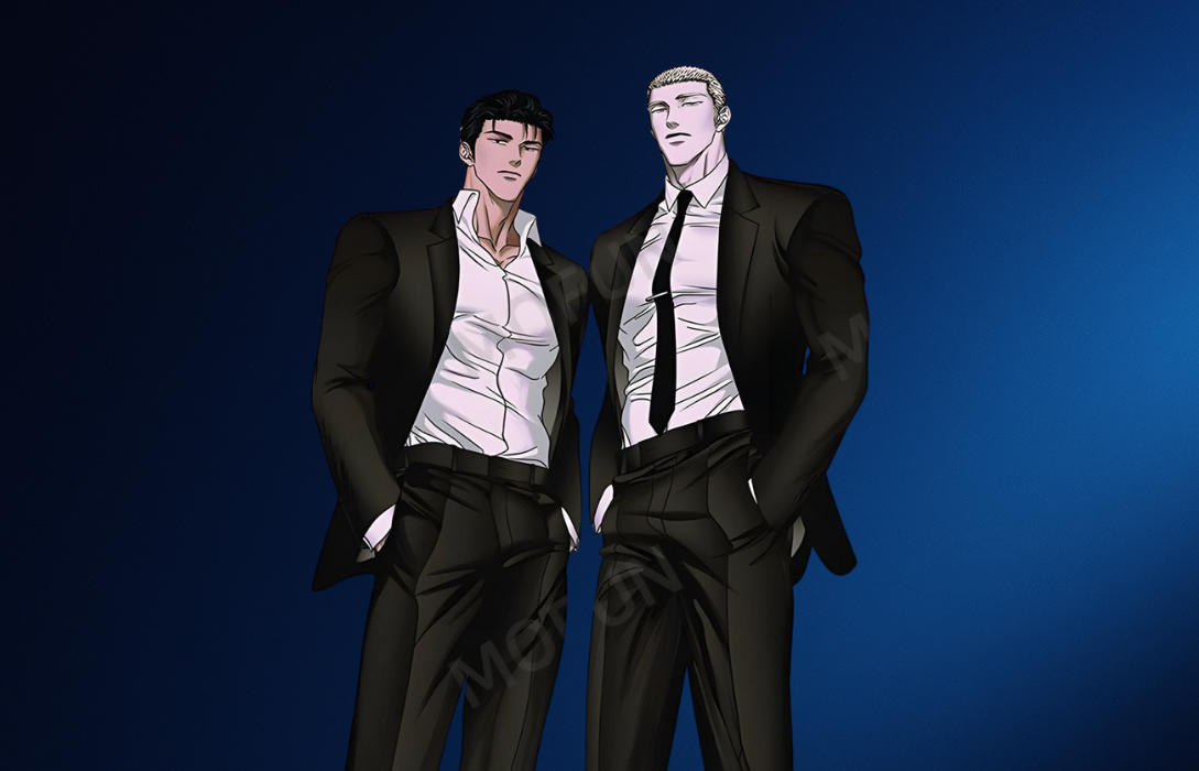 Official-style promotional artwork featuring the main characters from the Shutline manhwa.