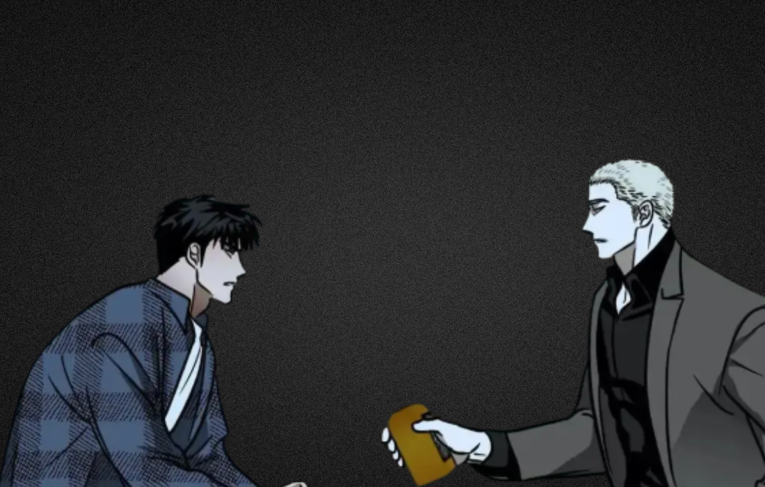 Shutline Chapter 9 manhwa panel: Character receives gold bar