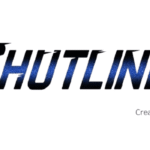 Shutline manhwa logo by creator KYOU featuring a bold blue and black stylized title on a white background.