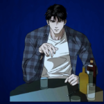 Shutline Chapter 8 protagonist sitting at a table with drinks