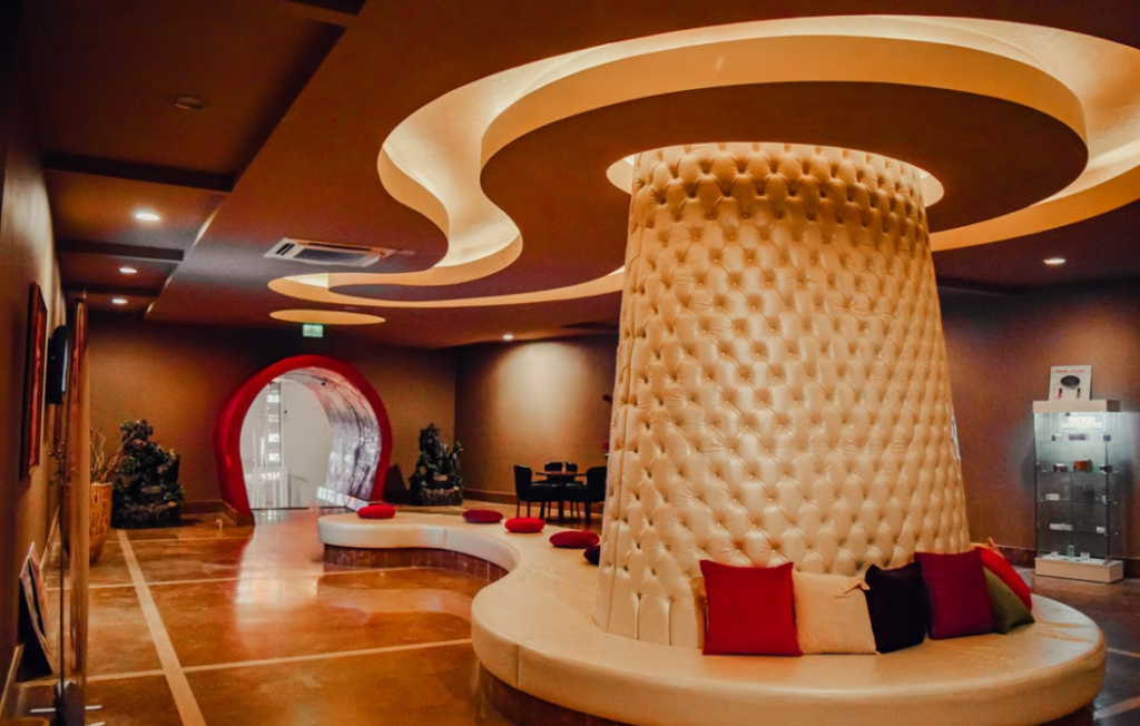 Tao Boutique hotel luxury lobby and seating lounge area.