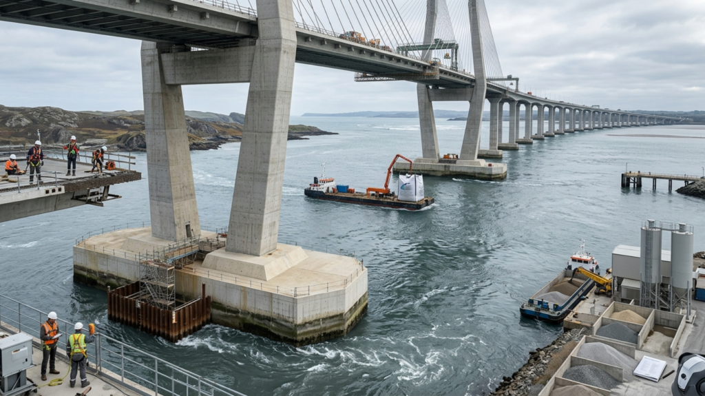 CIIIB concrete used in a durable marine bridge structure