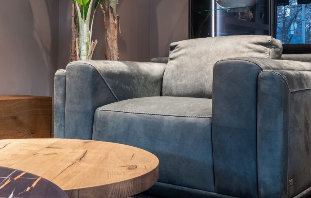 Calvin Power Reclining Sofa in Pecan with plush seating and modern design