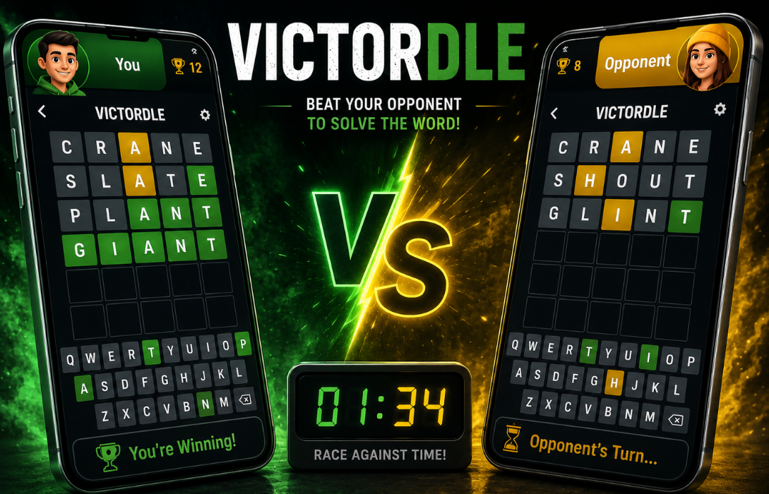 Victordle word game face-off.