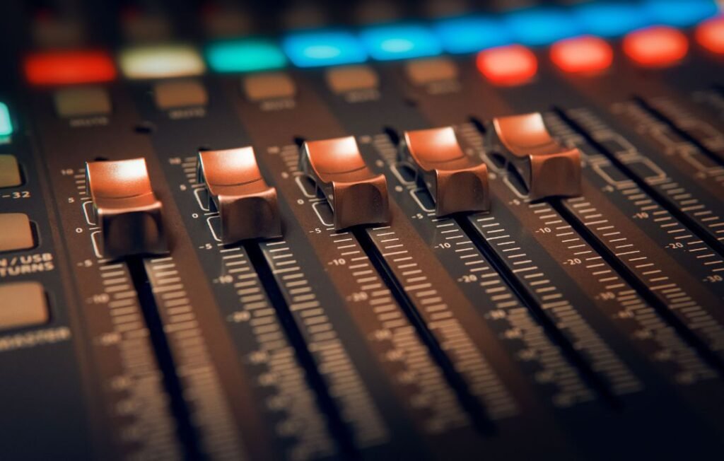 Ashly MX-508 Analog Mixer with multiple audio channel faders