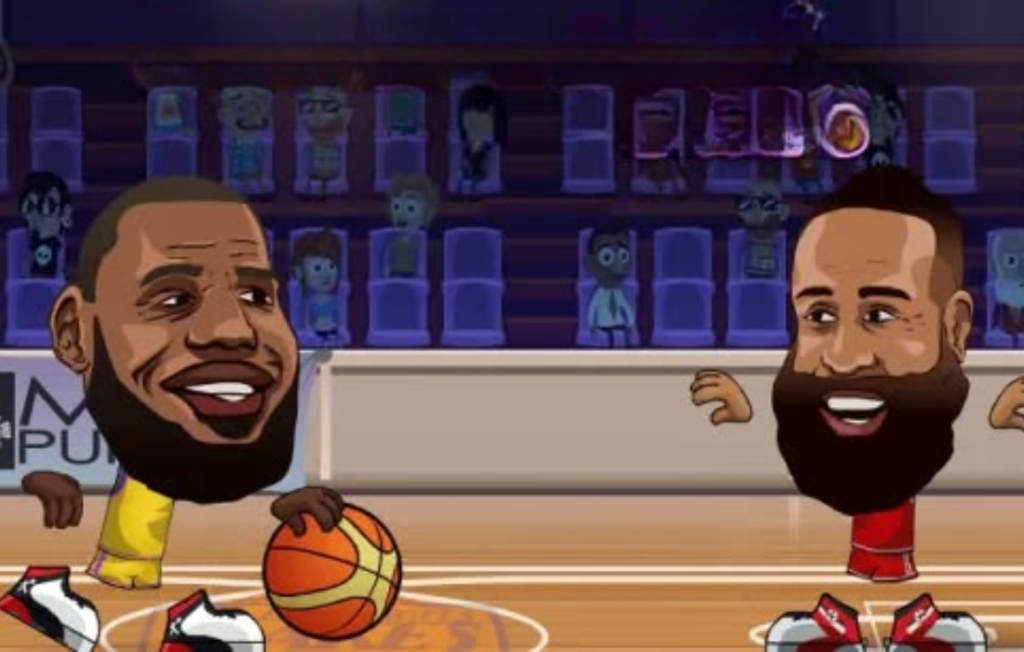 Basketball Legends Unblocked game with LeBron and Harden.
