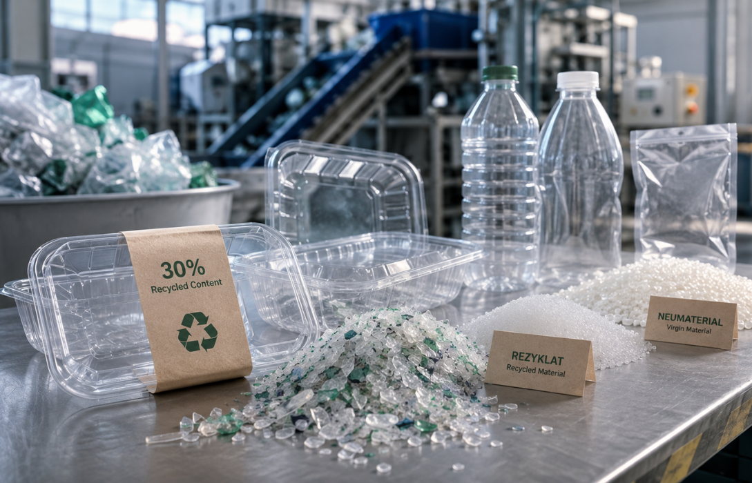 Recyclatanteil in recycled plastic packaging