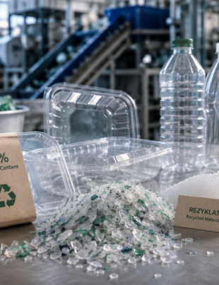 Recyclatanteil in recycled plastic packaging