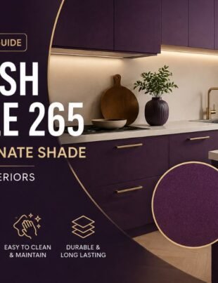 Darkish Purple 265 laminate kitchen design for modern interiors