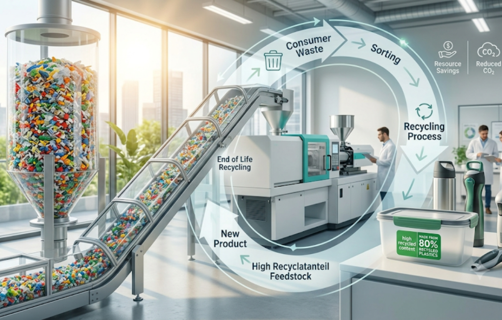 Recyclatanteil in the plastic recycling process