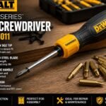 DEWALT ToughSeries SQ2 Screwdriver DWHT65011 with durable handle and steel blade on workbench